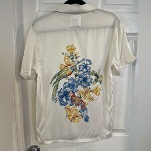 Denim and Flower size small men’s short sleeve button up